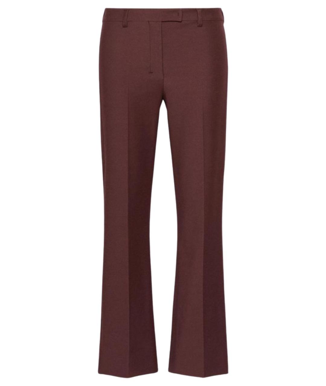 'S MAX MARA Бордовые хлопковые прямые брюки, фото 1