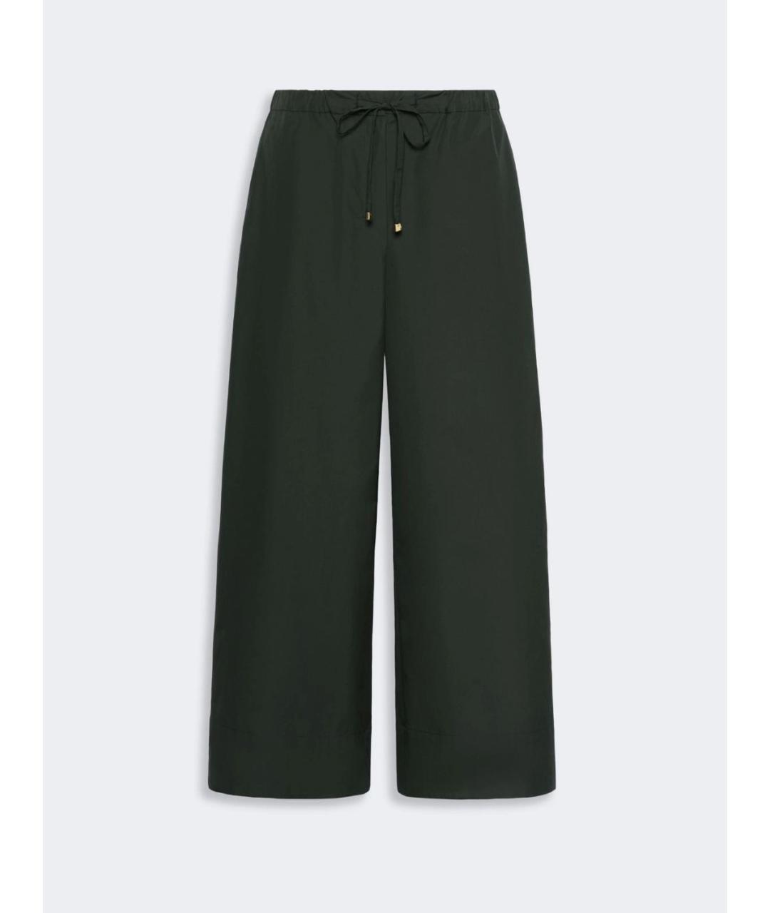 'S MAX MARA Зеленые хлопковые прямые брюки, фото 6