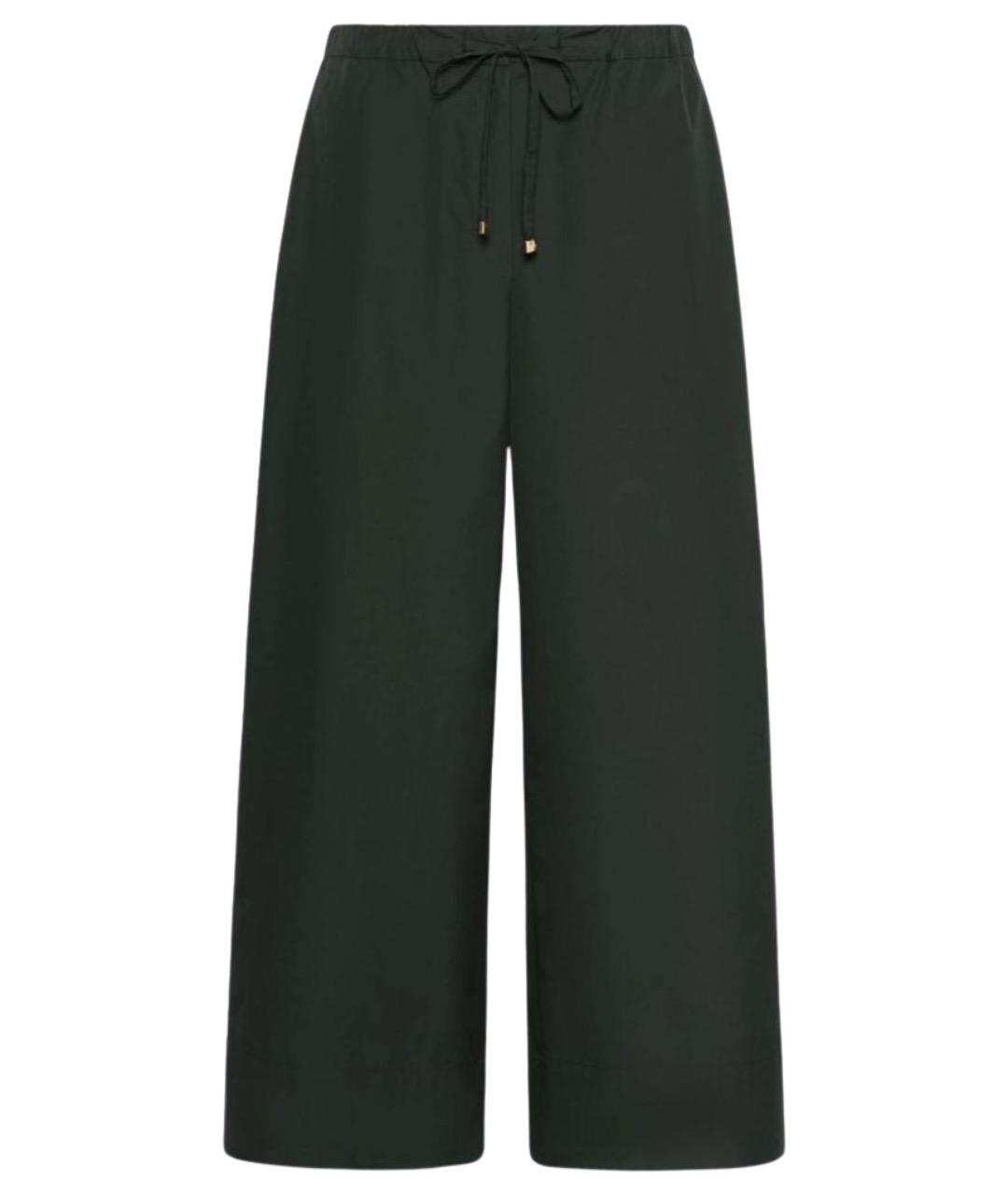 'S MAX MARA Зеленые хлопковые прямые брюки, фото 1