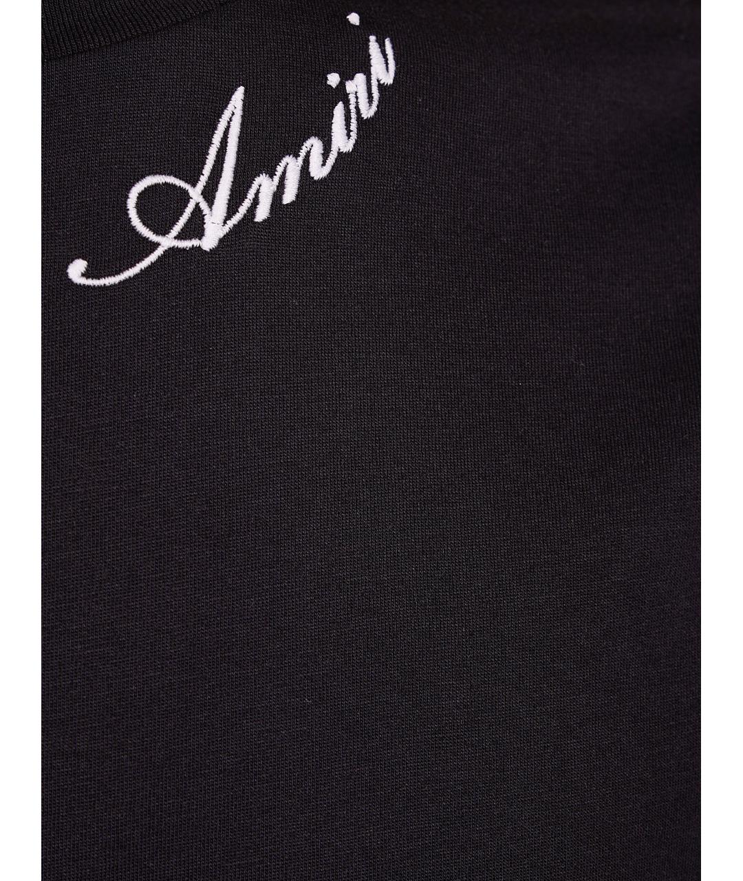 AMIRI Черная хлопковая футболка, фото 3