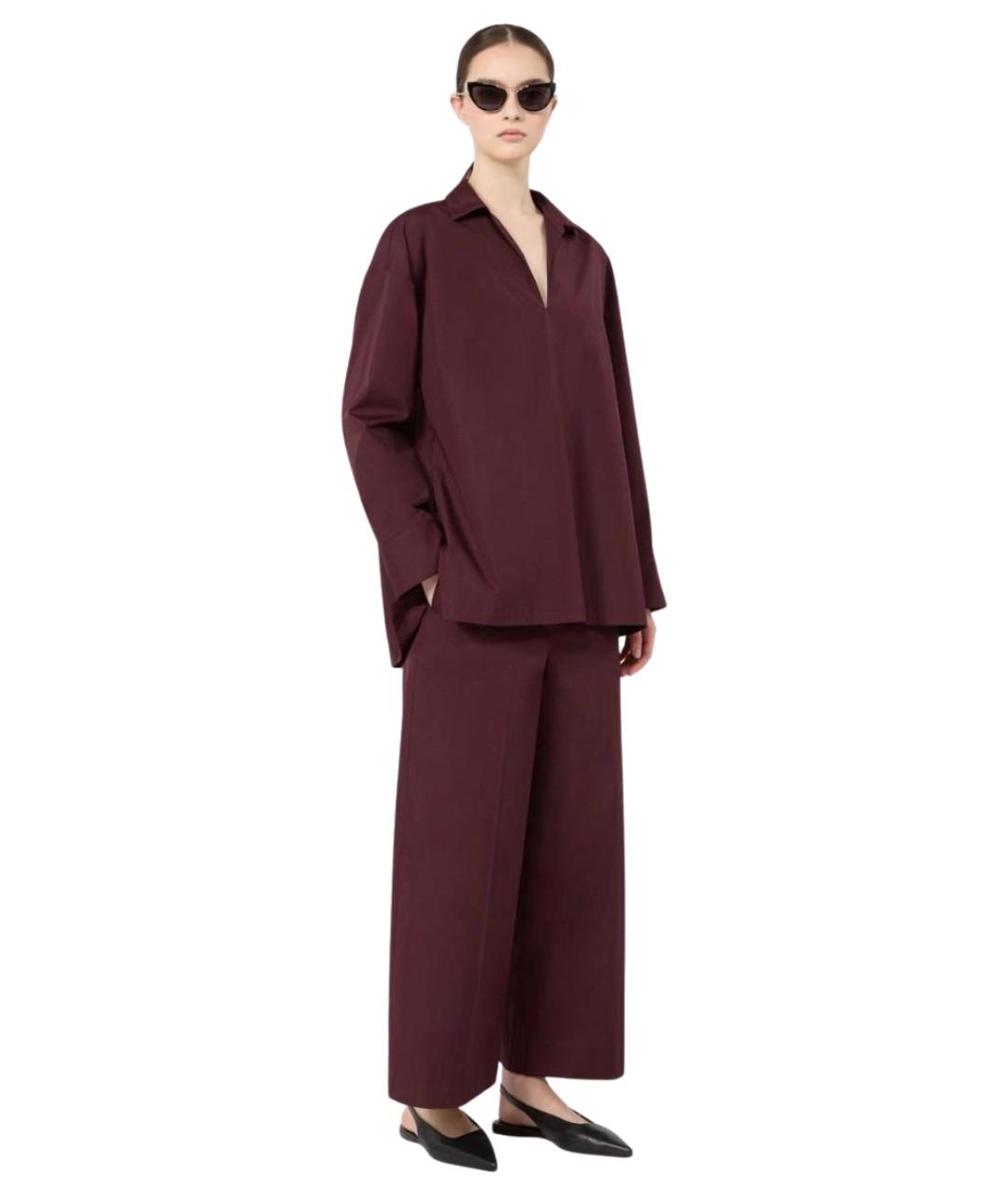 'S MAX MARA Бордовая хлопковая блузы, фото 2