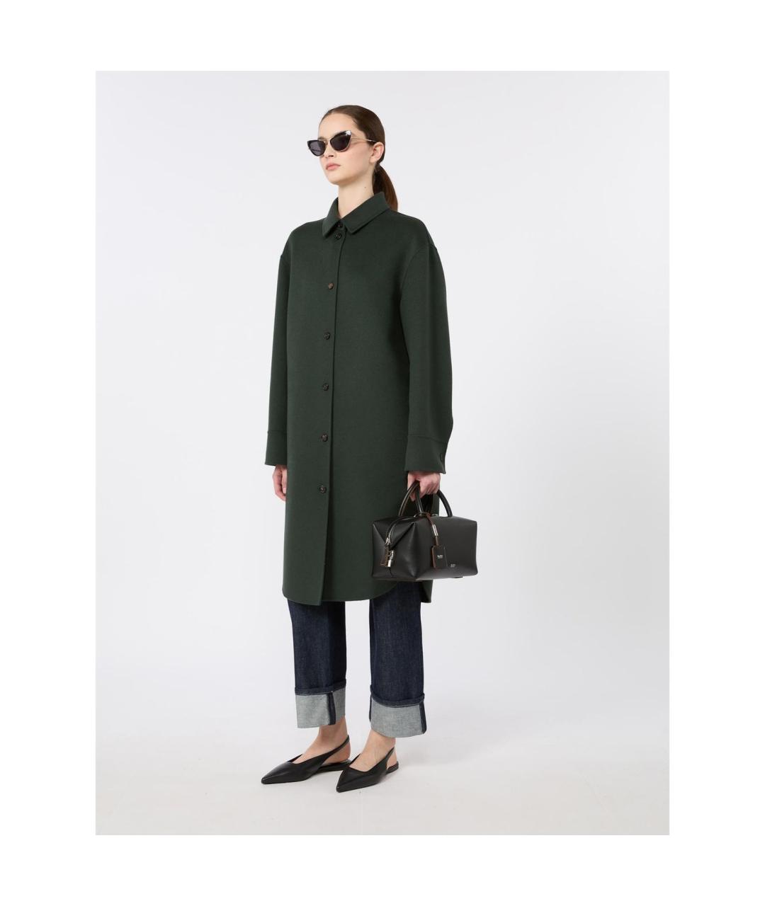 'S MAX MARA Темно-синие хлопковые прямые джинсы, фото 4