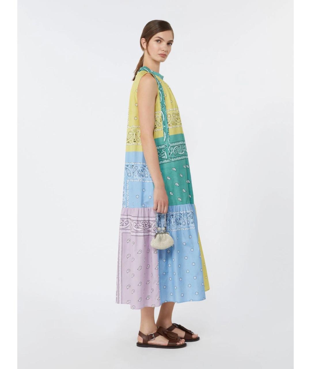 WEEKEND MAX MARA Мульти хлопковое повседневное платье, фото 2