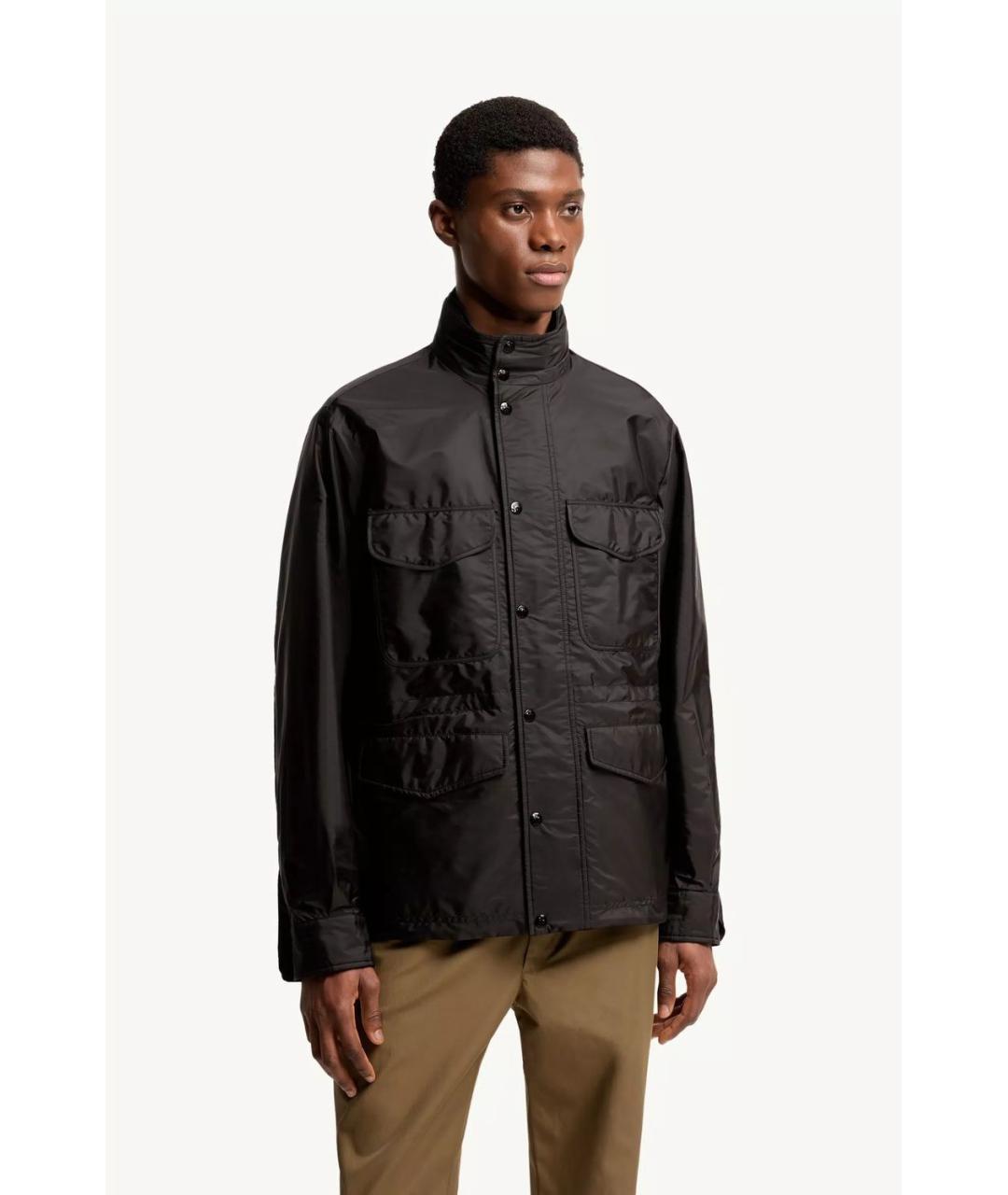 MONCLER Черная полиамидовая куртка, фото 4