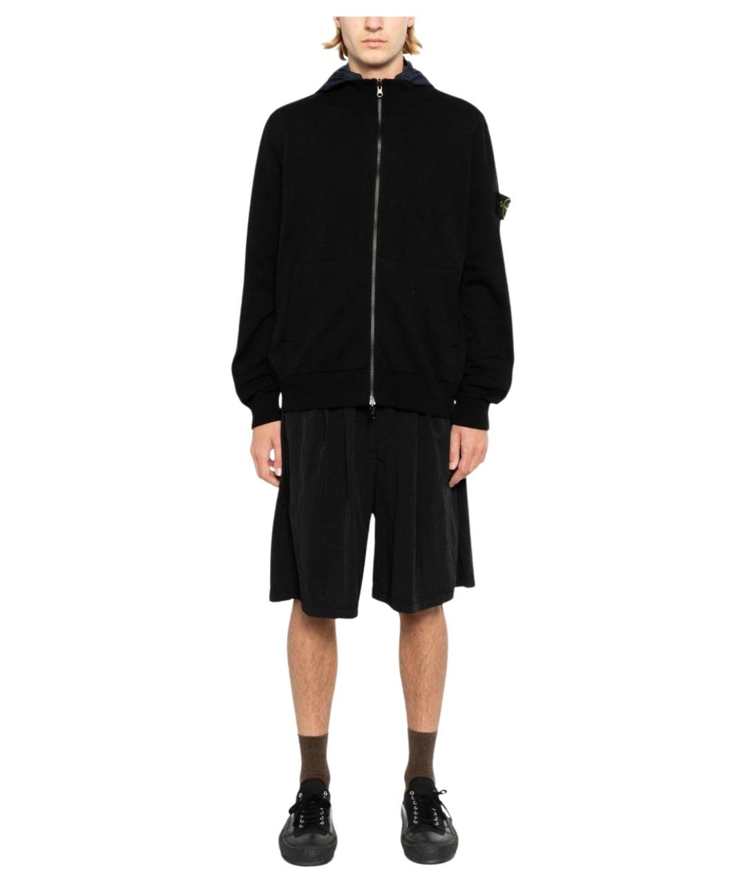 STONE ISLAND Темно-синяя хлопковая куртка, фото 1