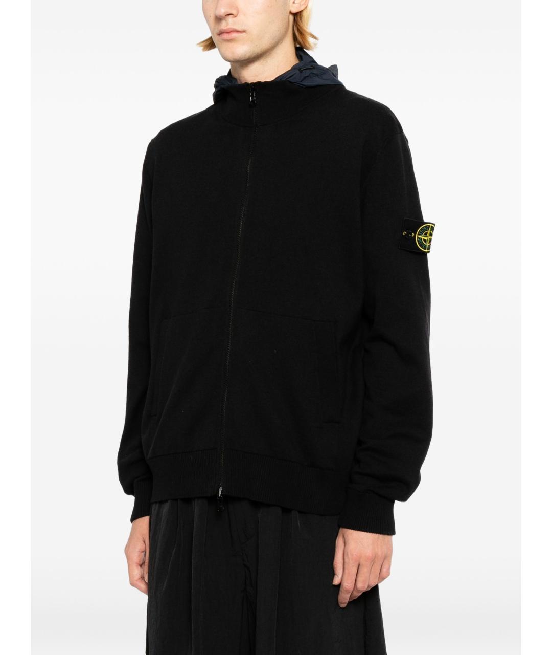 STONE ISLAND Темно-синяя хлопковая куртка, фото 3
