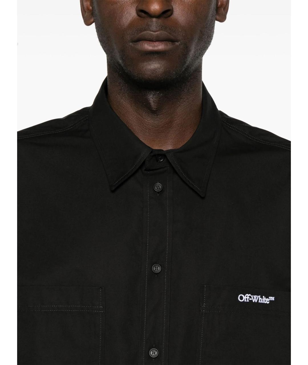 OFF-WHITE Черная хлопковая кэжуал рубашка, фото 5