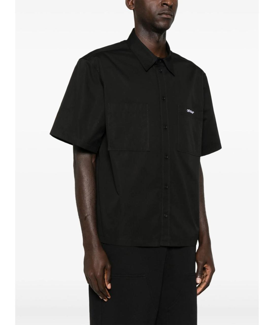 OFF-WHITE Черная хлопковая кэжуал рубашка, фото 3