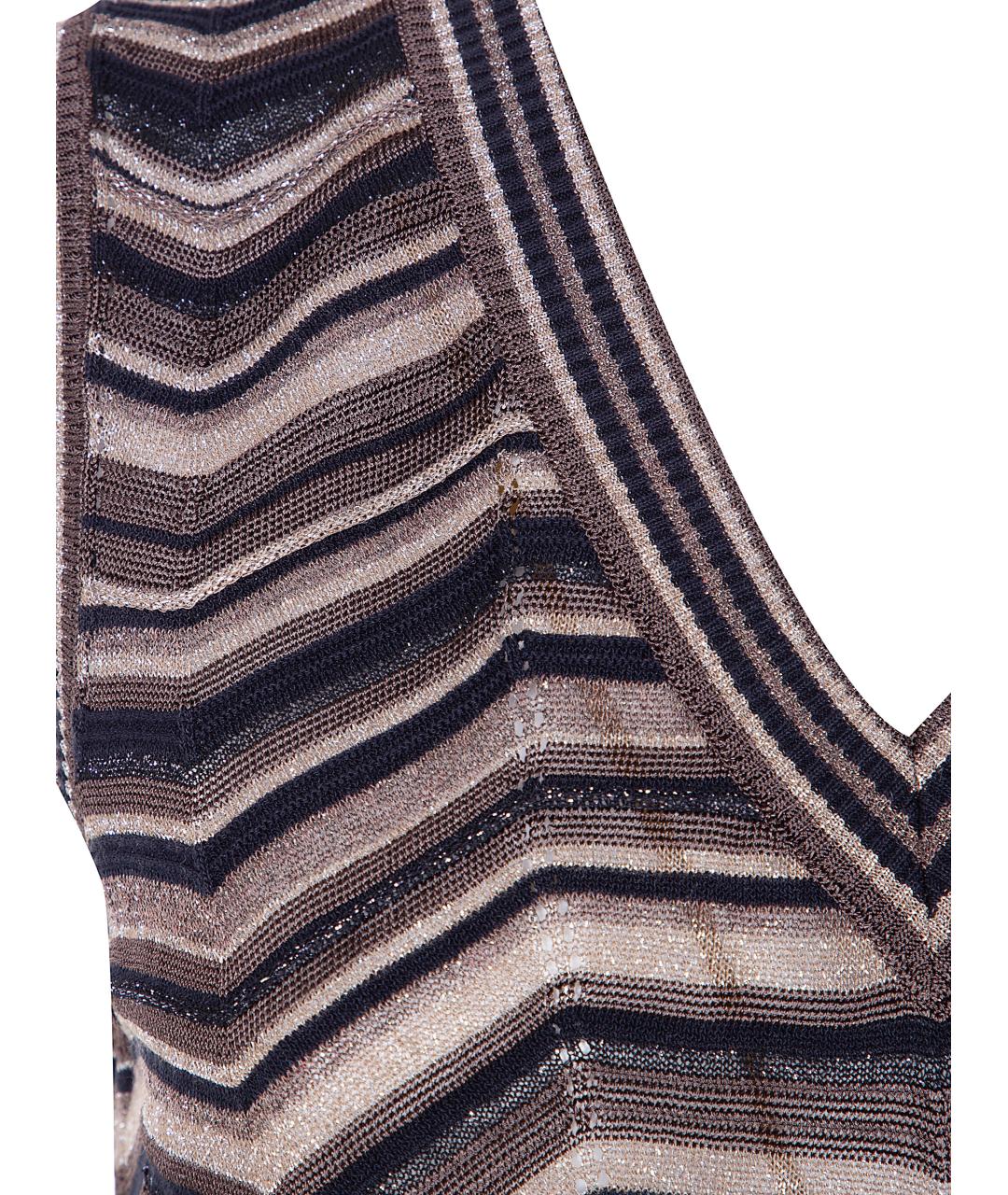 D.EXTERIOR Коричневая хлопковая футболка, фото 3