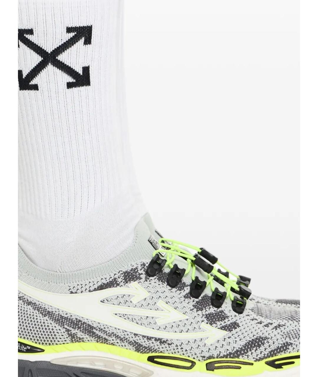 OFF-WHITE Серые синтетические низкие кроссовки / кеды, фото 3