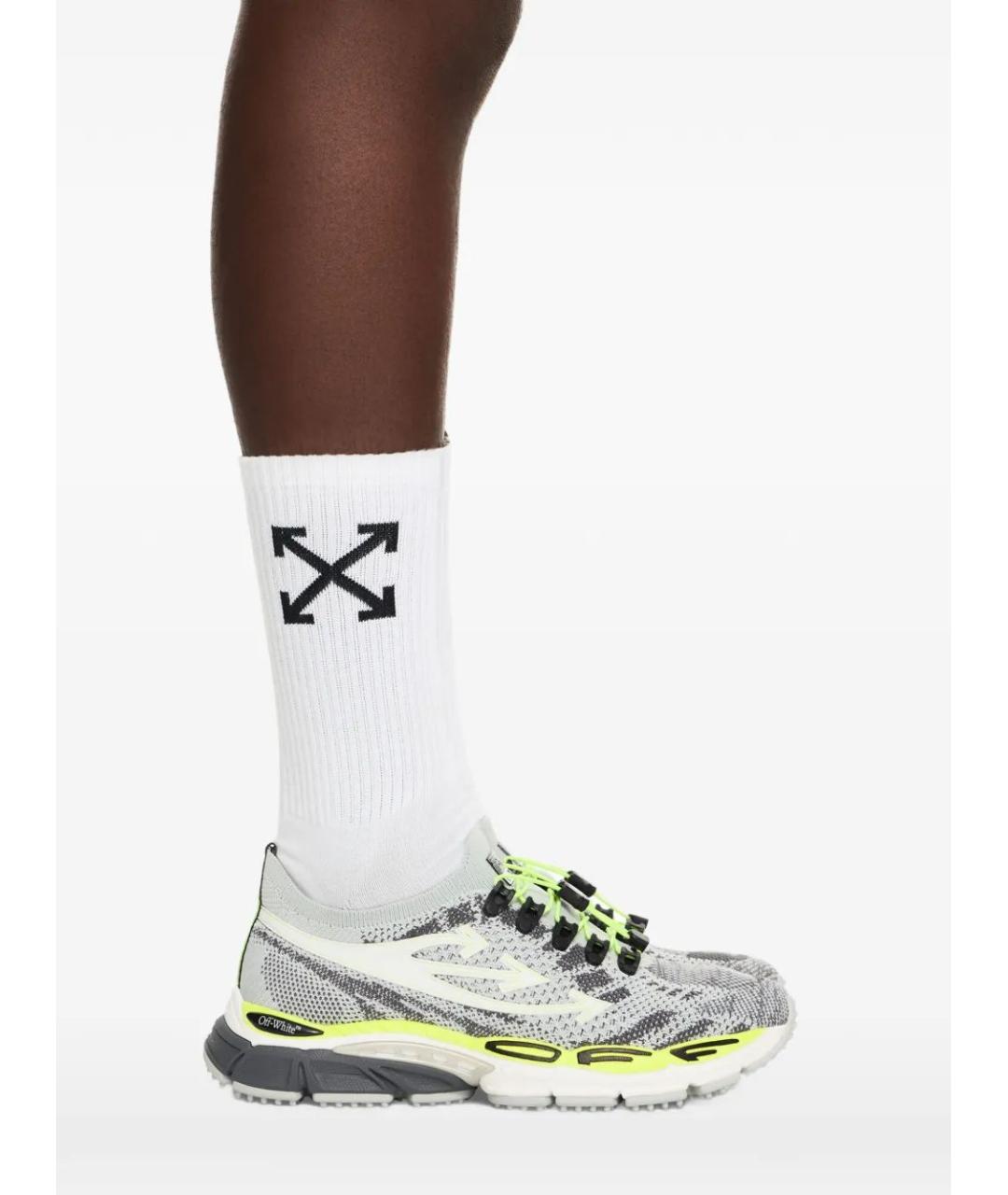 OFF-WHITE Серые синтетические низкие кроссовки / кеды, фото 4