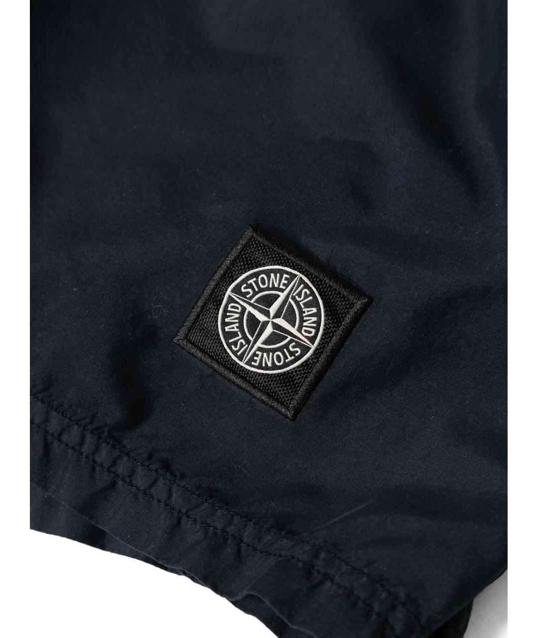 STONE ISLAND Синие полиамидовые шорты, фото 2