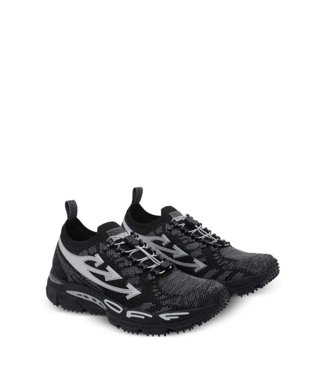 OFF-WHITE Черные синтетические низкие кроссовки / кеды, фото 2