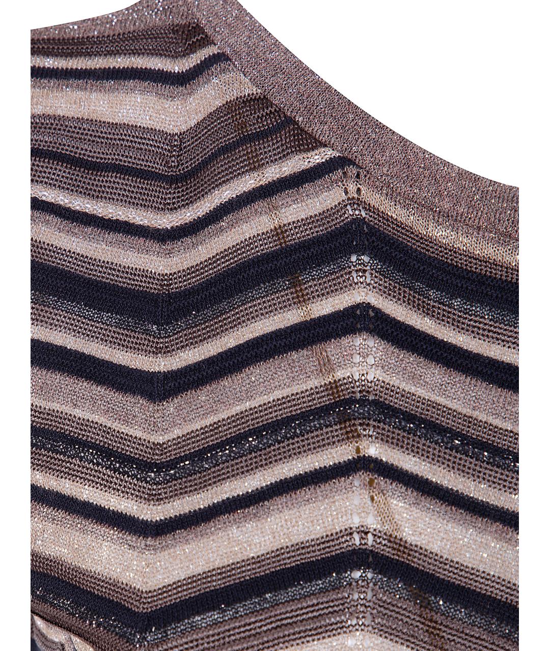 D.EXTERIOR Коричневая хлопковая футболка, фото 3