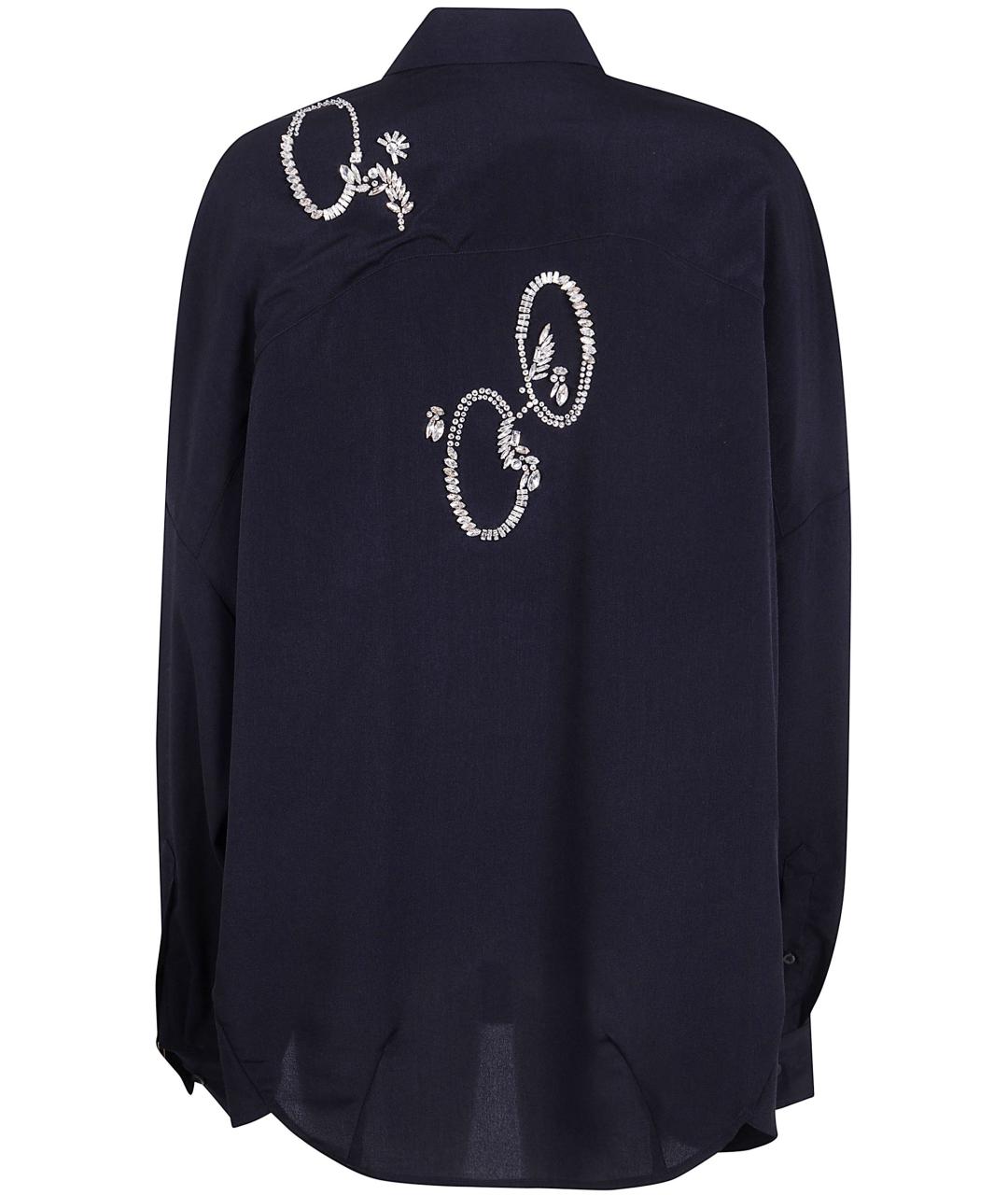 DRIES VAN NOTEN Черная полиэстеровая рубашка, фото 4