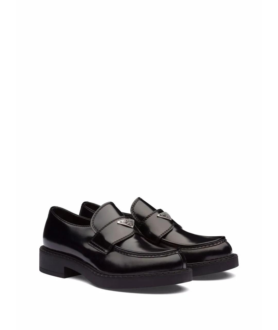 PRADA Черные кожаные лоферы, фото 3