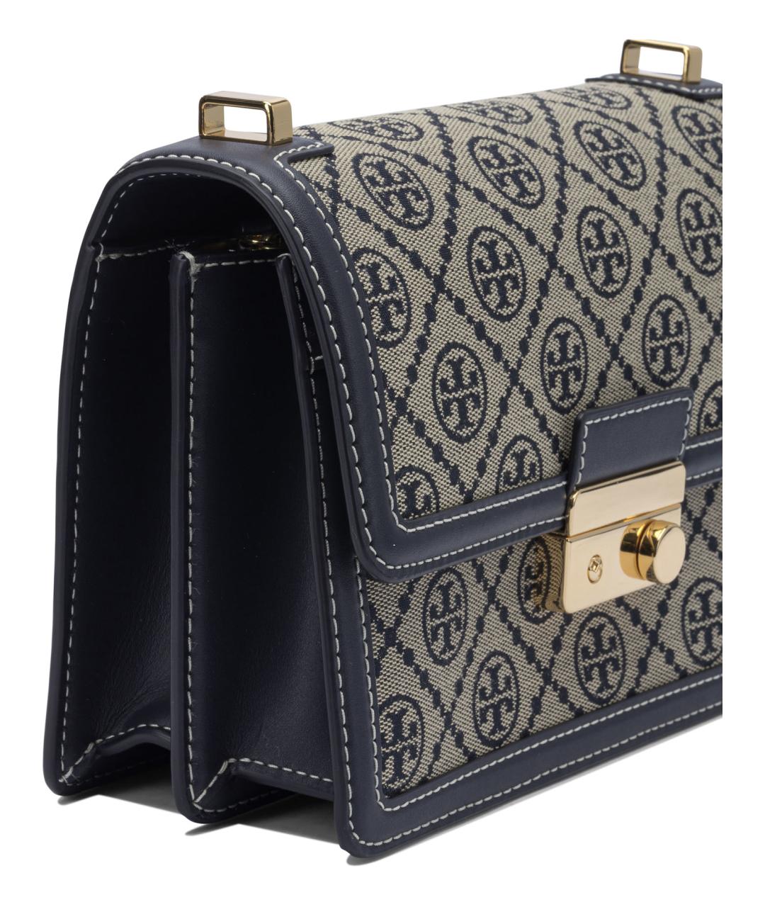 TORY BURCH Синяя хлопковая сумка через плечо, фото 4