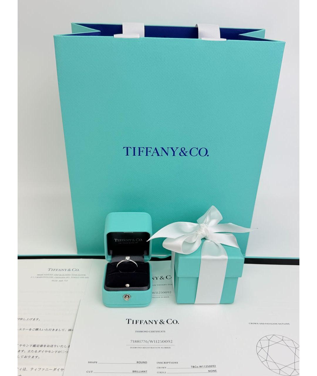 TIFFANY&CO Белое платиновое кольцо, фото 2