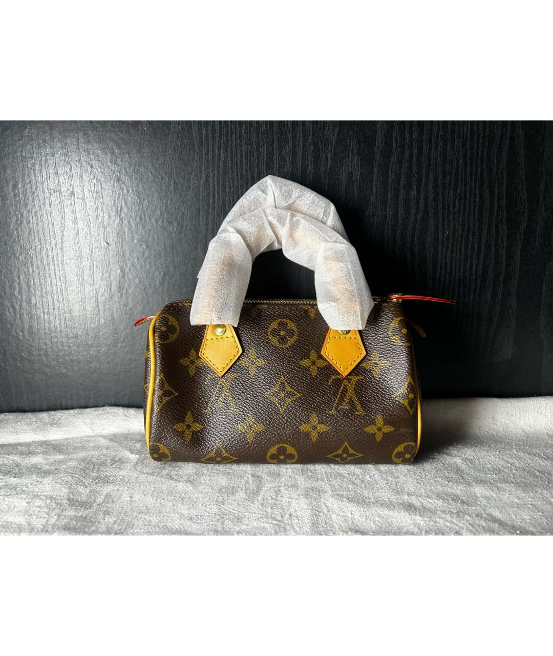 LOUIS VUITTON Коричневая сумка с короткими ручками, фото 8