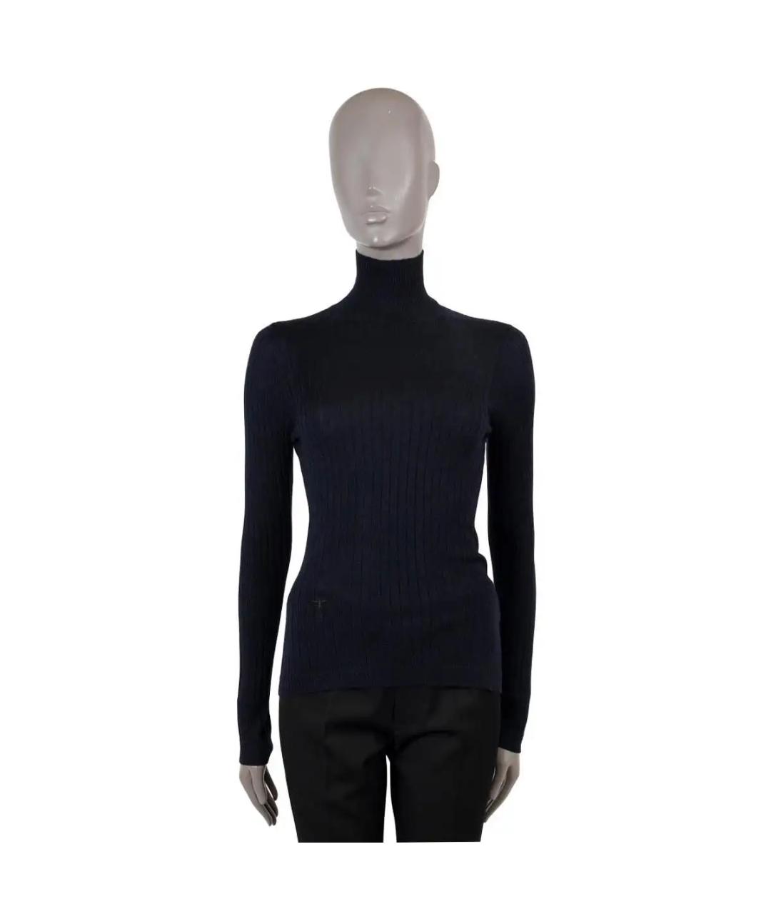 CHRISTIAN DIOR Синяя кашемировая водолазка, фото 8