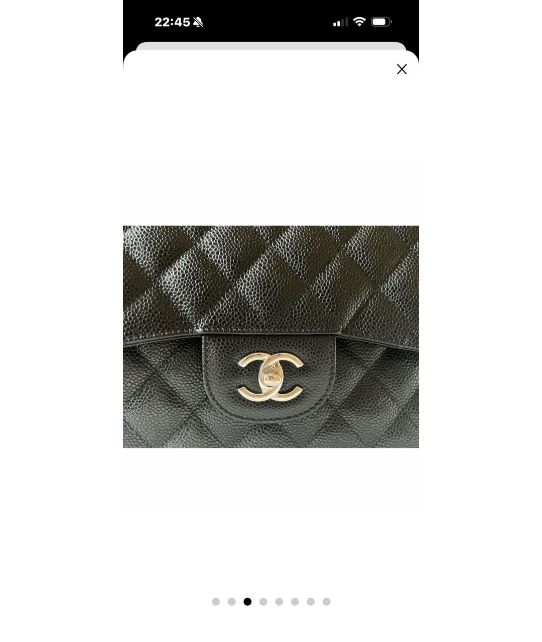 CHANEL Черная кожаная сумка через плечо, фото 3