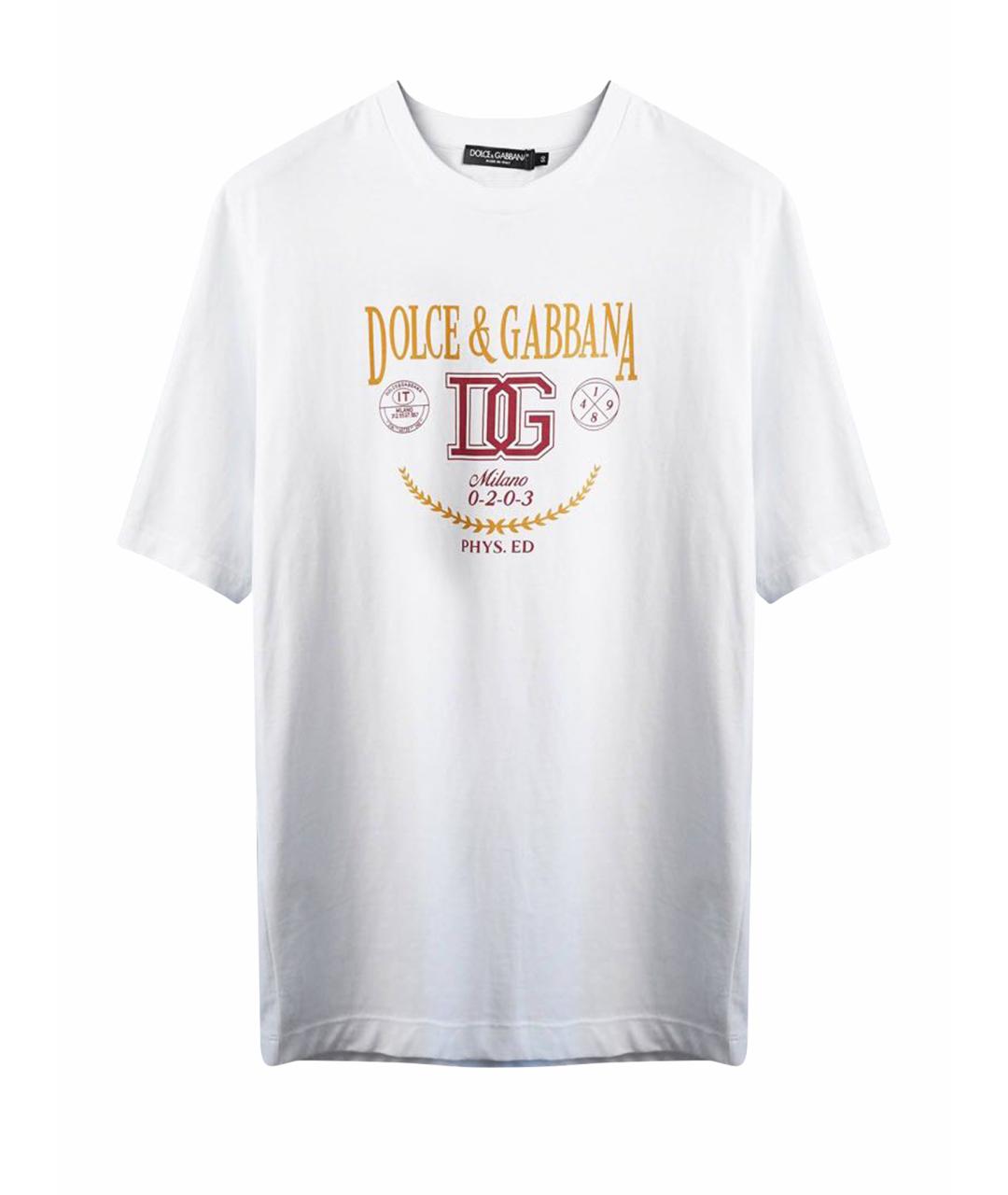 DOLCE&GABBANA Белая хлопковая футболка, фото 1