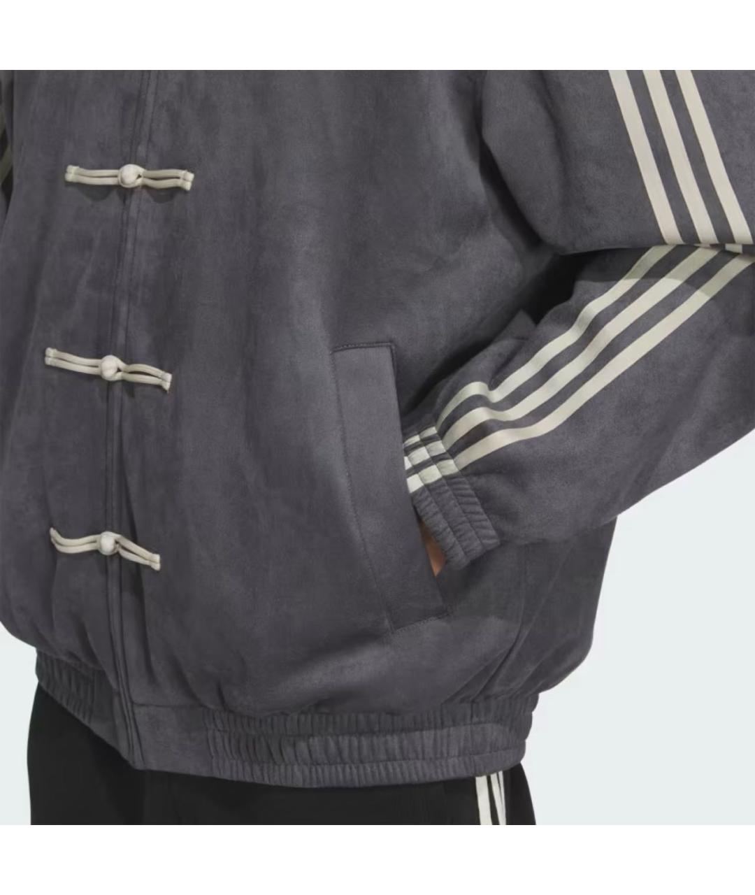 ADIDAS Серая полиэстеровая куртка, фото 3