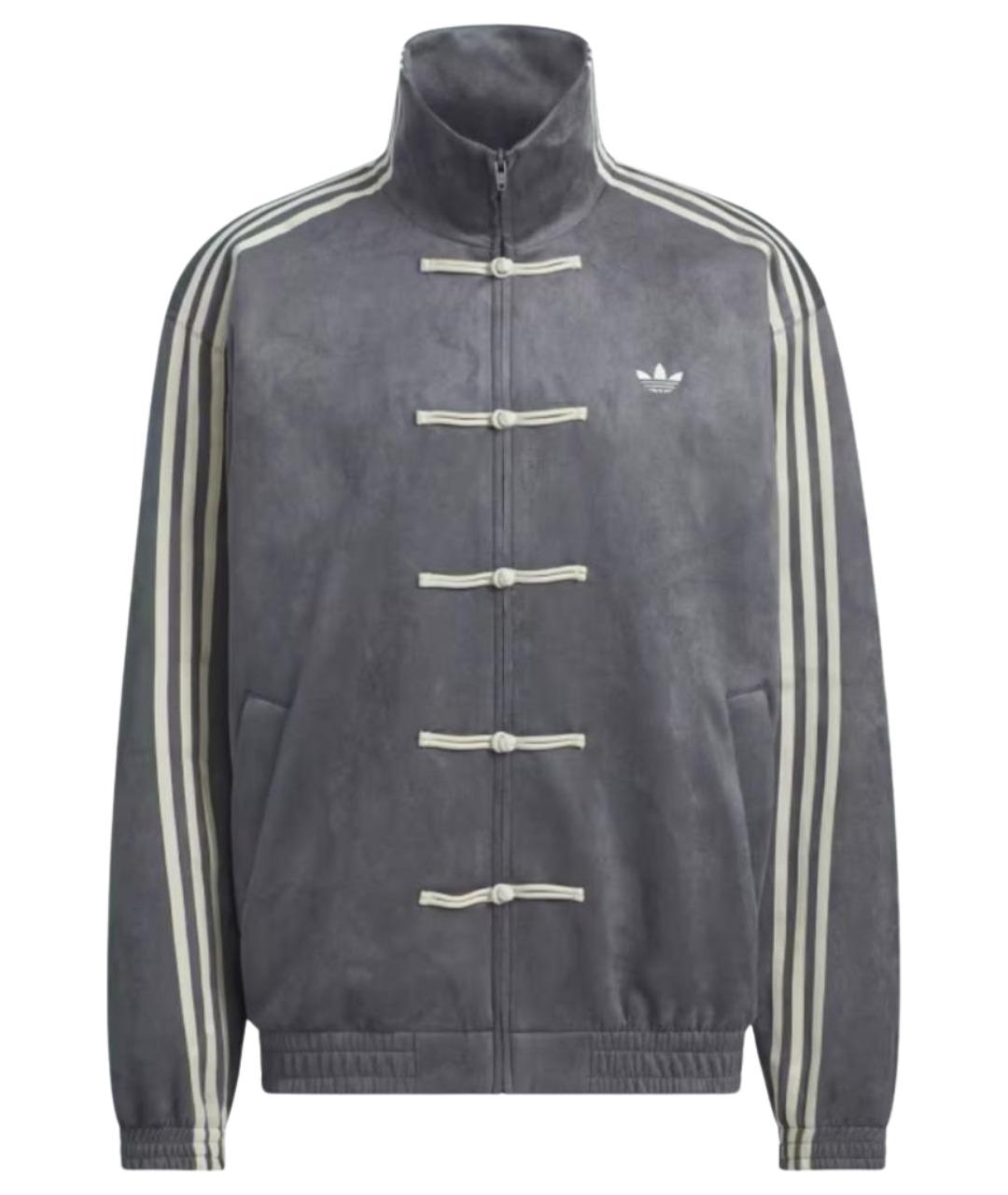 ADIDAS Серая полиэстеровая куртка, фото 1