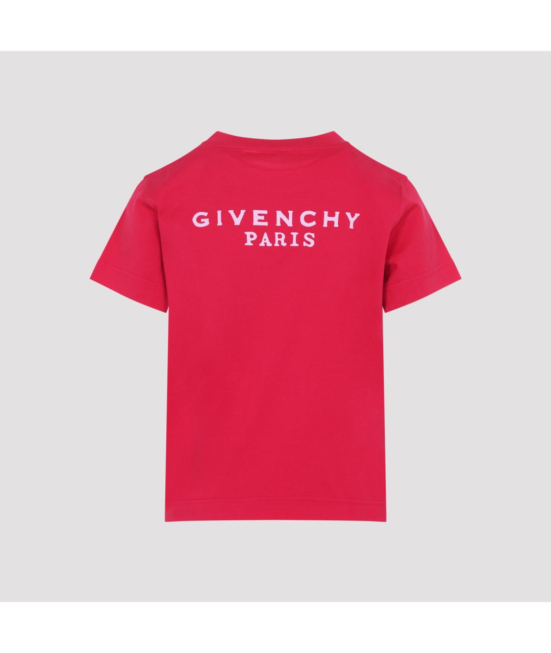 GIVENCHY Розовая хлопковая футболка, фото 2