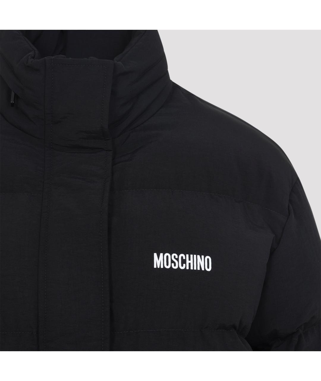 MOSCHINO Черный полиамидовый пуховик, фото 3