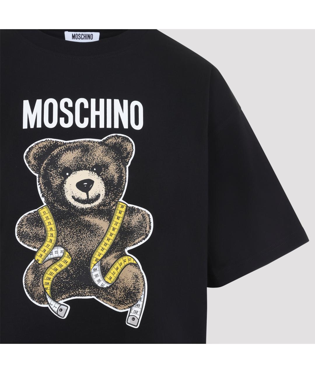 MOSCHINO Черная хлопковая футболка, фото 3