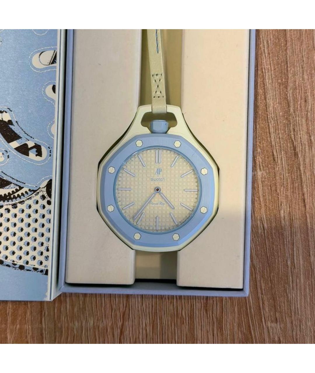 Swatch Голубые керамические часы, фото 2