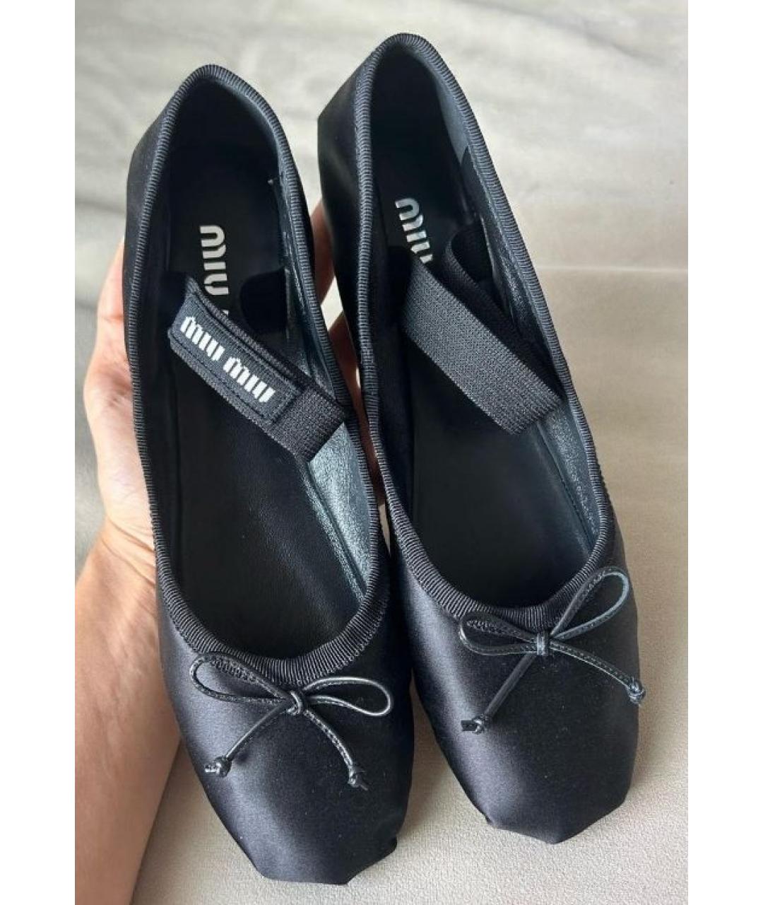 MIU MIU Черные балетки, фото 6