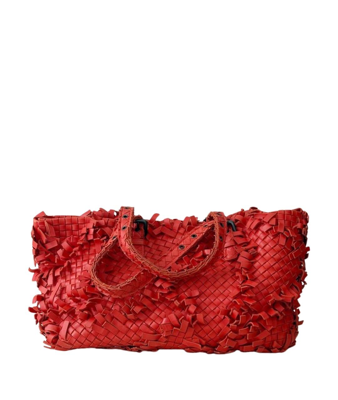BOTTEGA VENETA Красная кожаная сумка через плечо, фото 1