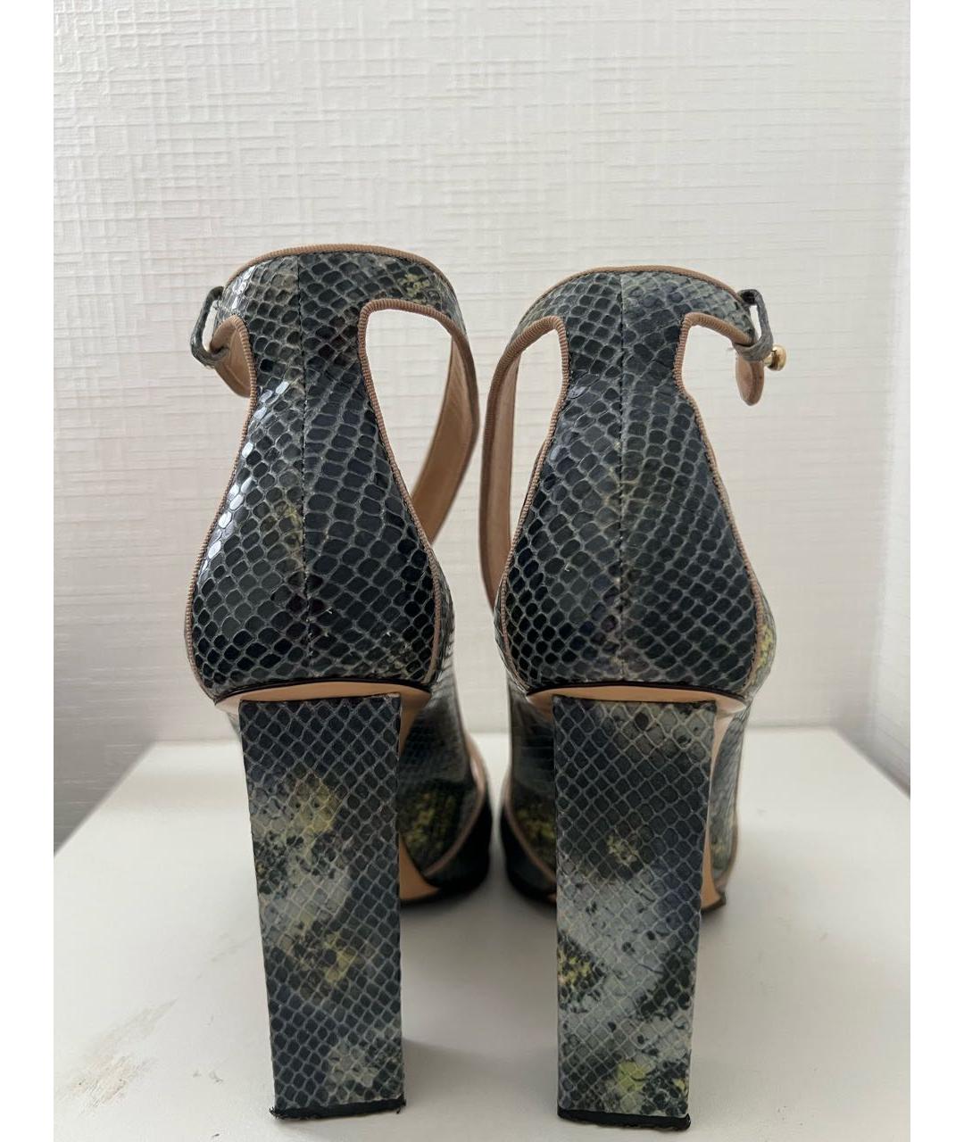 EMPORIO ARMANI Мульти кожаные босоножки, фото 4