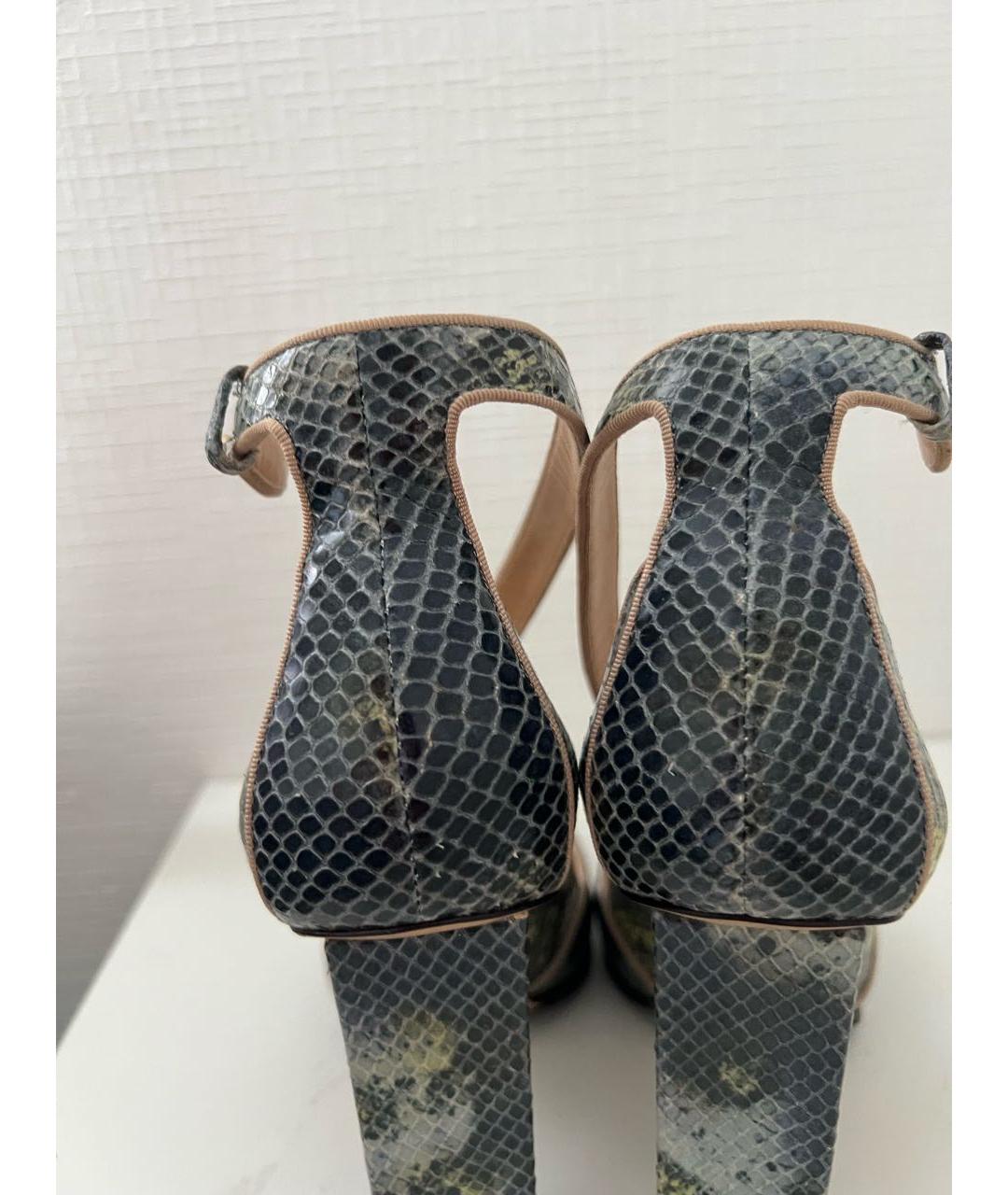 EMPORIO ARMANI Мульти кожаные босоножки, фото 7