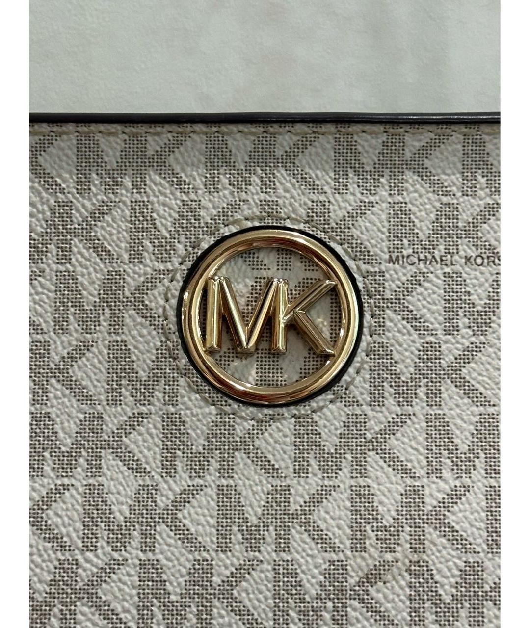 MICHAEL KORS Бежевая сумка тоут из искусственной кожи, фото 6