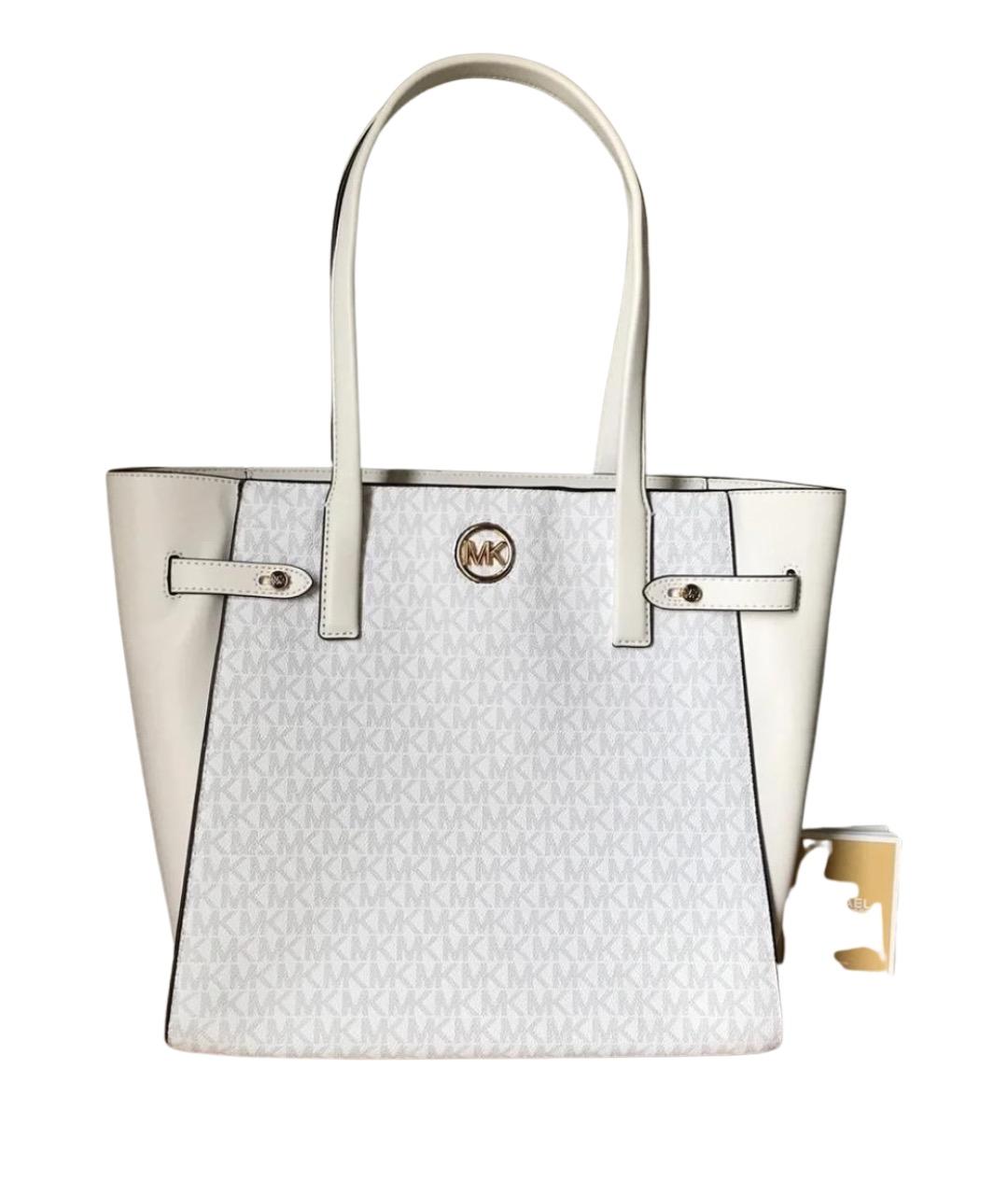 MICHAEL KORS Бежевая сумка тоут из искусственной кожи, фото 8