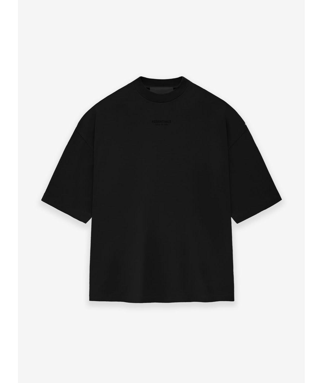FEAR OF GOD ESSENTIALS Черная хлопковая футболка, фото 4