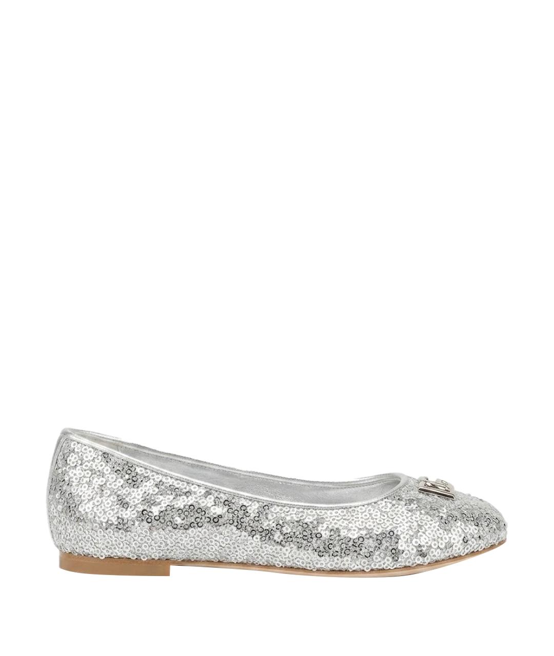 DOLCE&GABBANA Серебряные балетки, фото 1