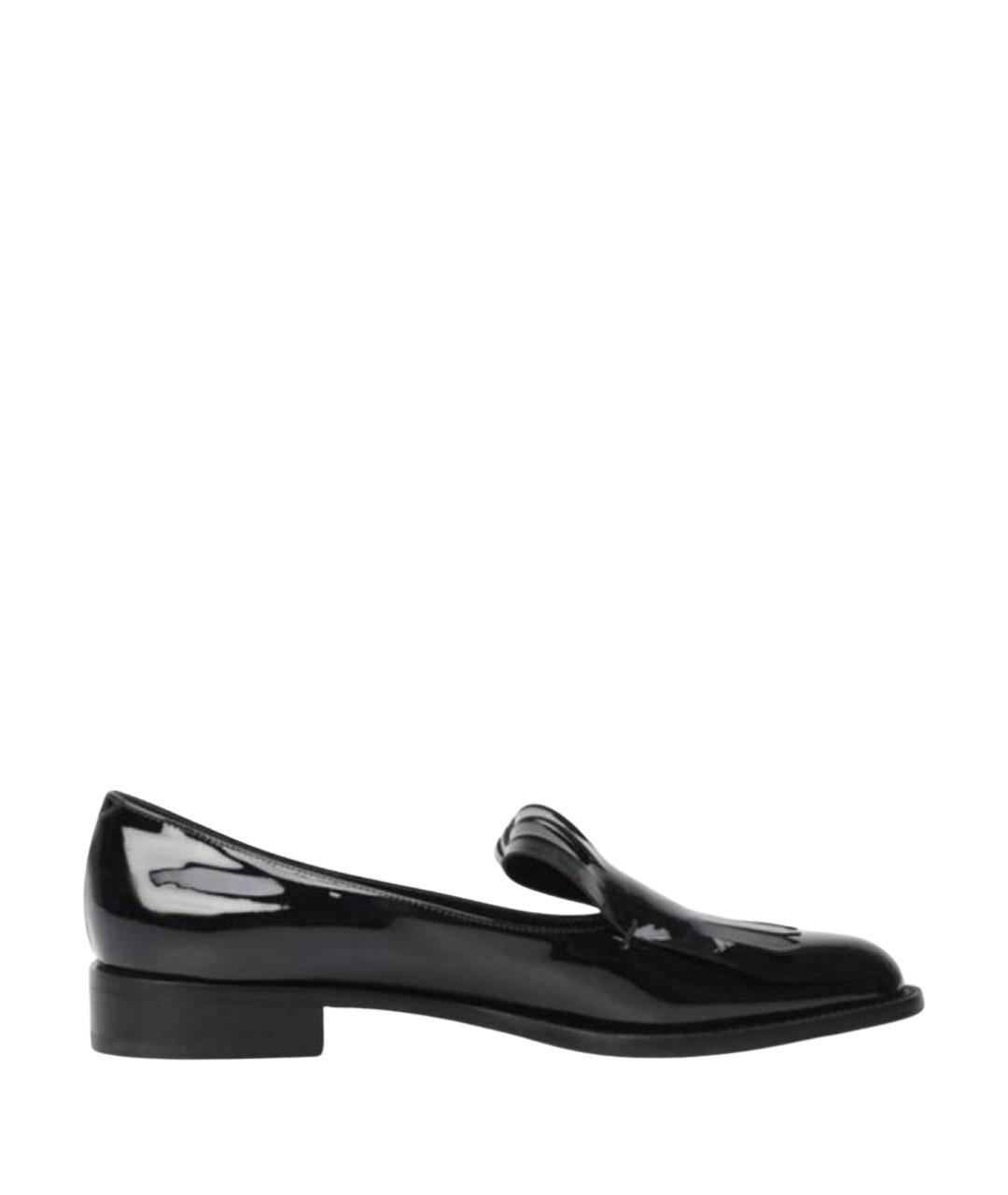MIU MIU Черные лоферы из лакированной кожи, фото 1