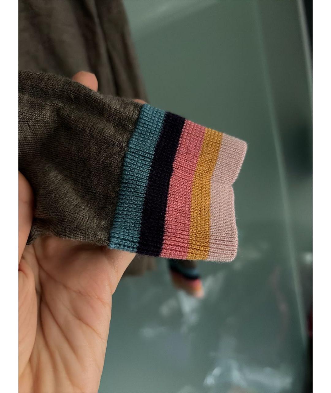 PAUL SMITH Коричневый шерстяной джемпер / свитер, фото 2
