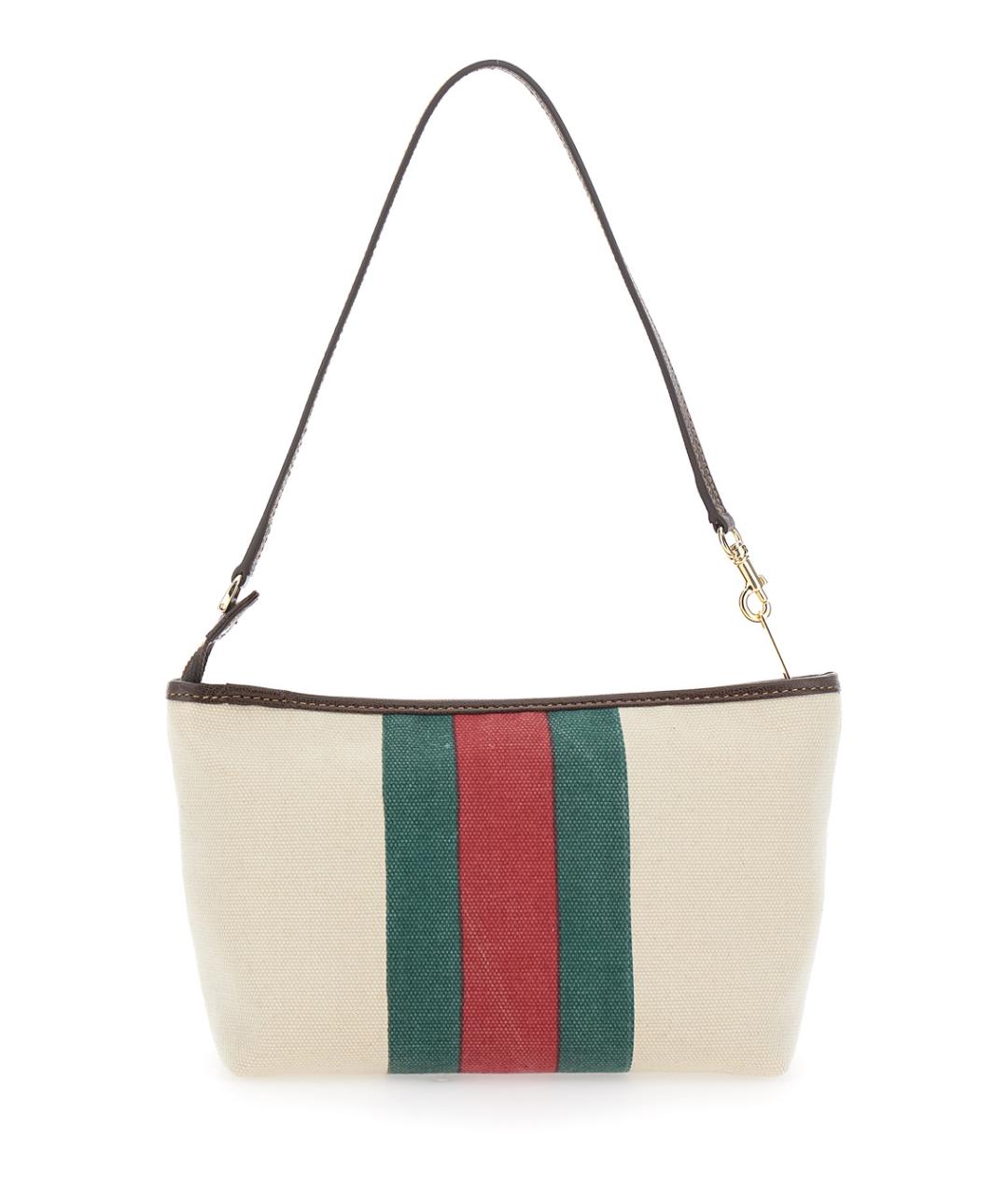 GUCCI Белая тканевая сумка через плечо, фото 2