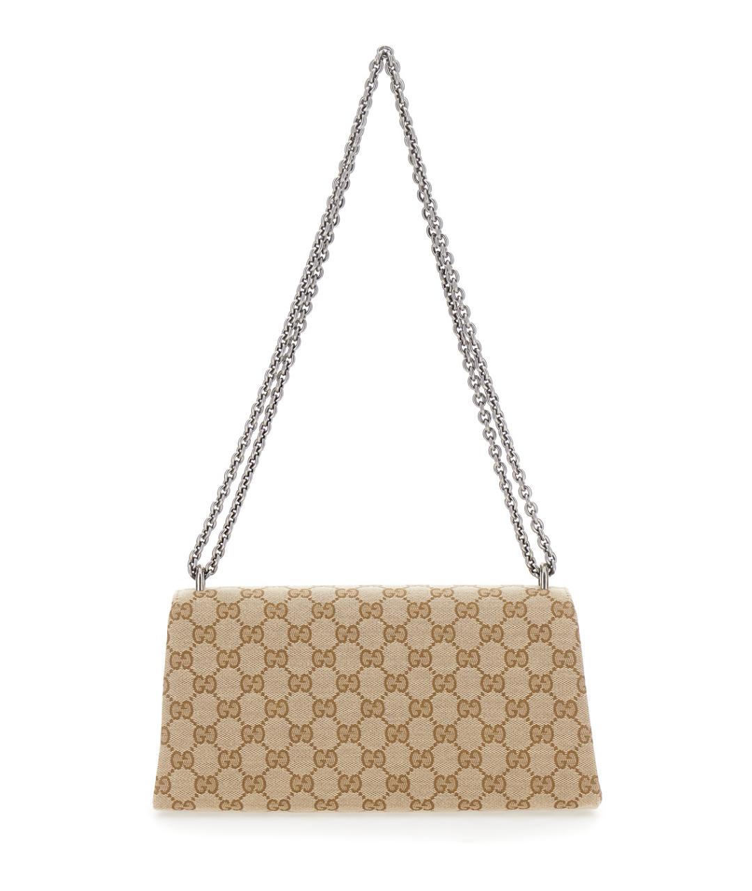 GUCCI Бежевая тканевая сумка через плечо, фото 2
