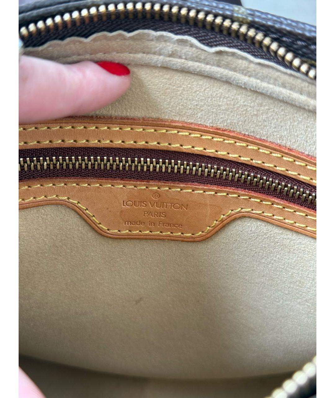 LOUIS VUITTON Коричневая сумка с короткими ручками, фото 5