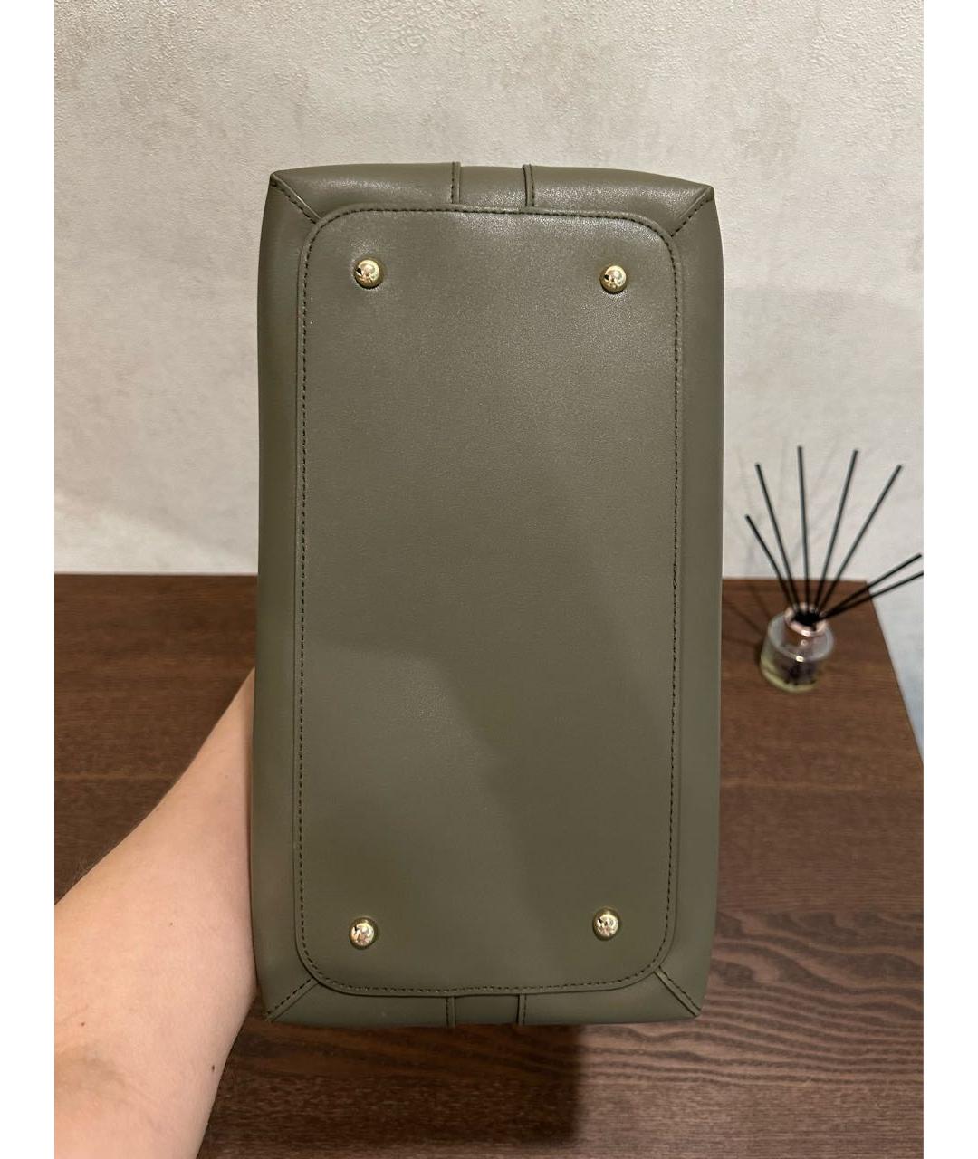 FURLA Хаки кожаная сумка тоут, фото 5