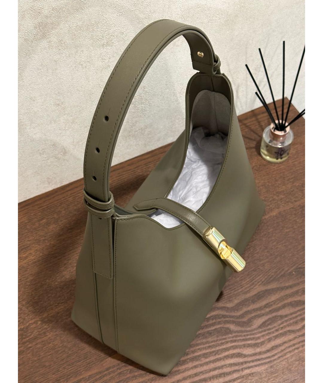 FURLA Хаки кожаная сумка тоут, фото 4