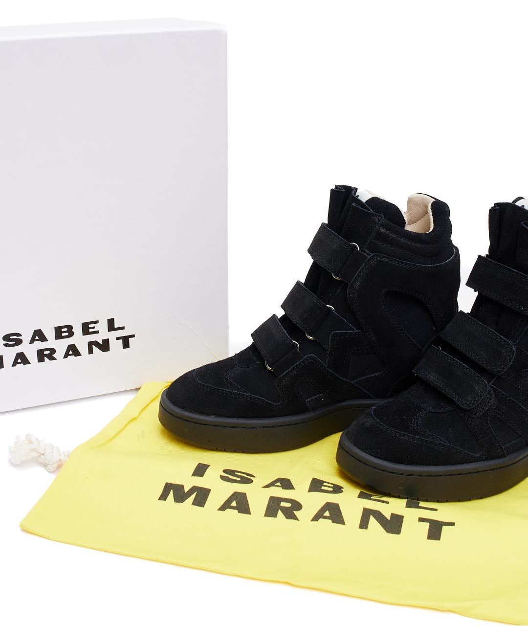 ISABEL MARANT Черные замшевые кроссовки, фото 7
