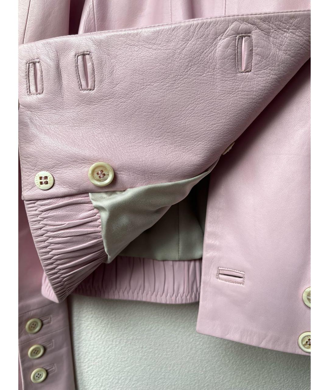 LOUIS VUITTON Розовая кожаная куртка, фото 3