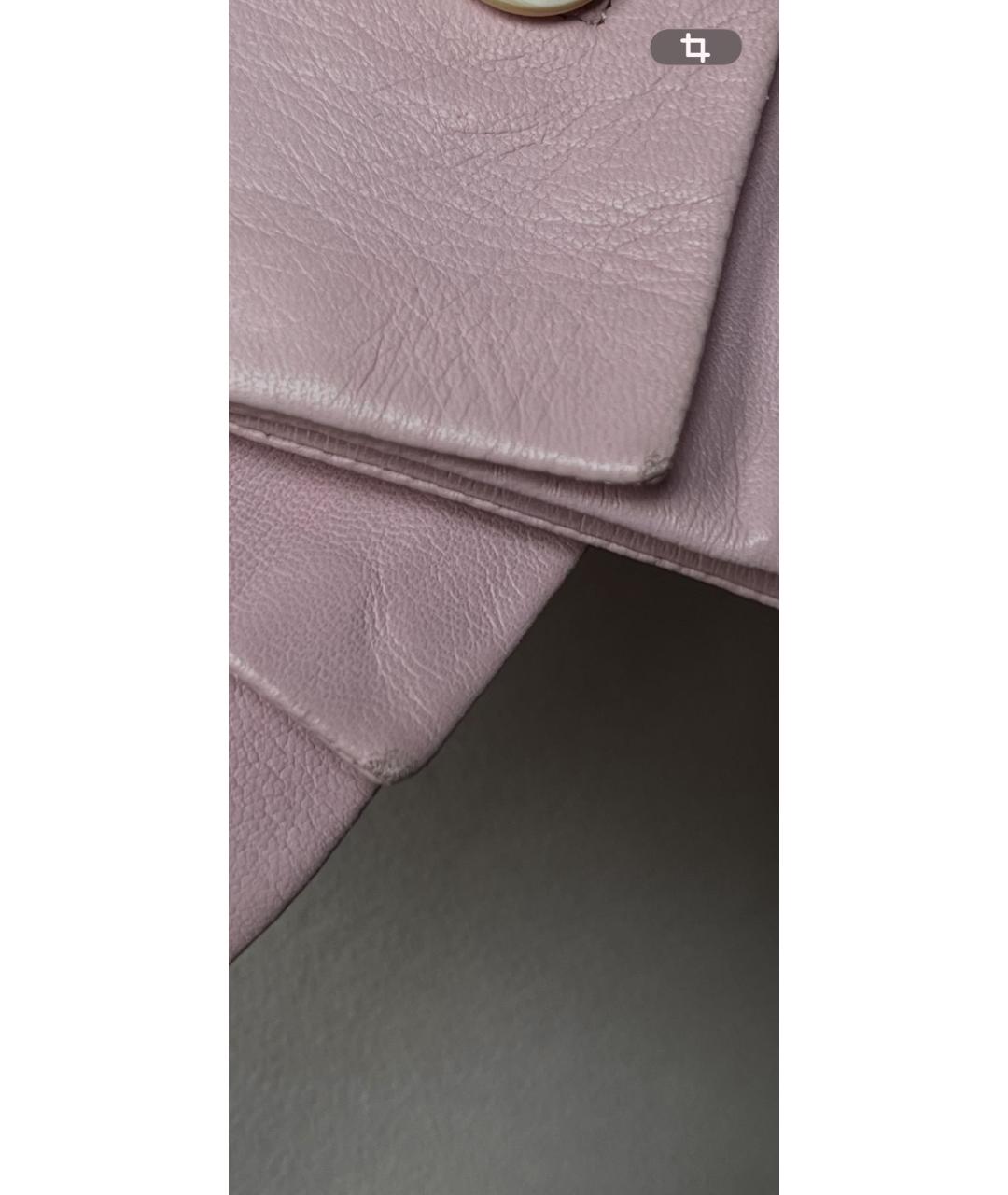 LOUIS VUITTON Розовая кожаная куртка, фото 6